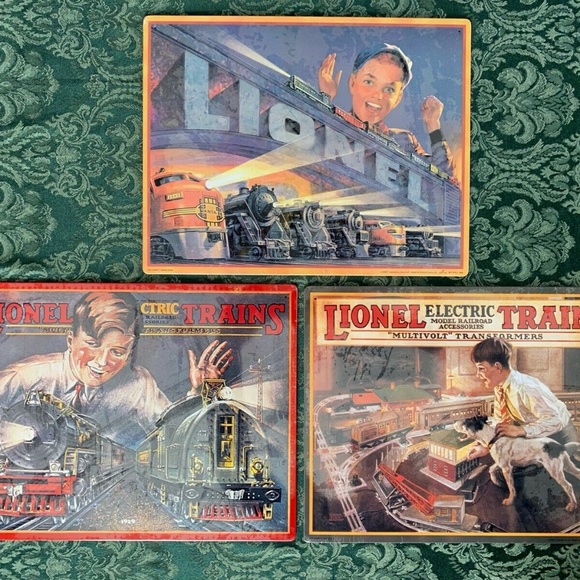 3 -Hallmark Lionel Trains Catalog Cover Tin Signs - Picture 1 of 8